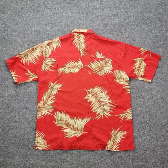 Bamboo Cay Hawaiian Shirt Mens Large Red Button Up Short‎ Sleeve Beach Tropical - Picture 8 of 8